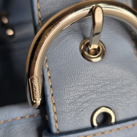 Coach Vintage Soho Leather Tote Light Blue 9544 - Picture 7 of 12